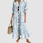 Women's Button-Front Floral Maxi Dress