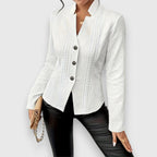 Women's Cable Knit Mock Neck Jumper