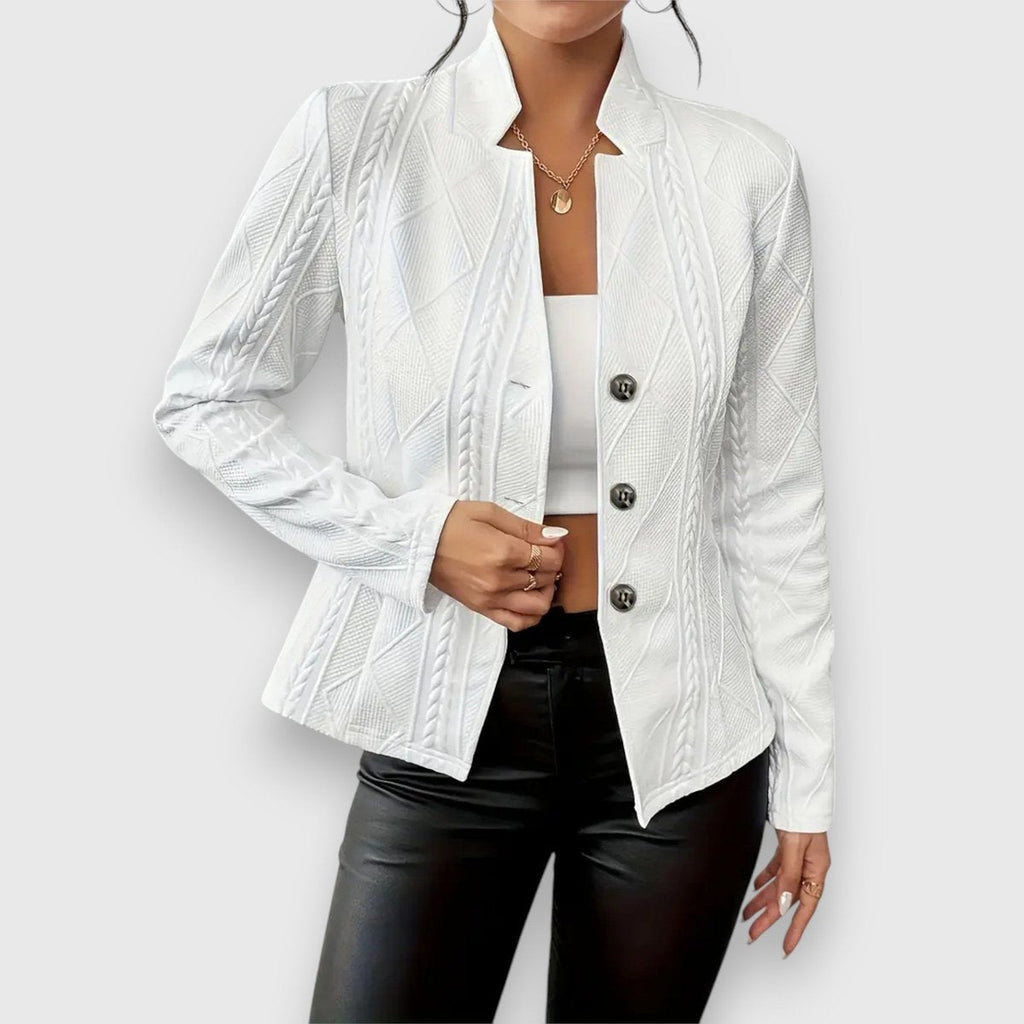 Women's Cable Knit Mock Neck Jumper