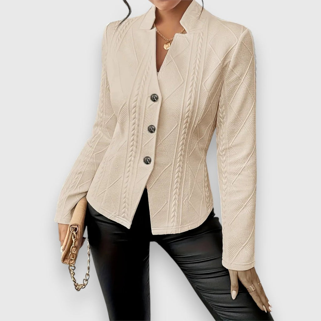 Women's Cable Knit Mock Neck Jumper