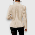 Women's Cable Knit Mock Neck Jumper