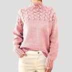 Women's Cable-Knit Roll Neck Jumper