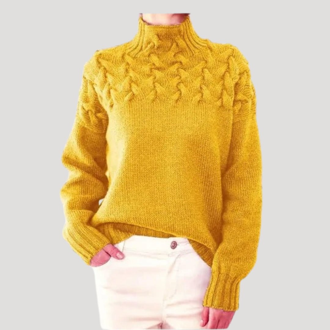 Women's Cable-Knit Roll Neck Jumper