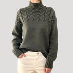 Women's Cable-Knit Roll Neck Jumper