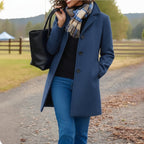 Women's Single-Breasted Wool Overcoat