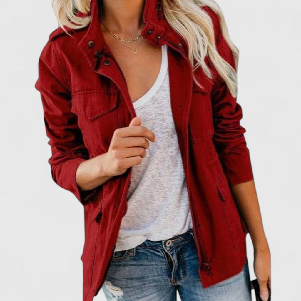 Women's Utility Jacket with Drawstring Waist
