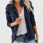 Women's Utility Jacket with Drawstring Waist