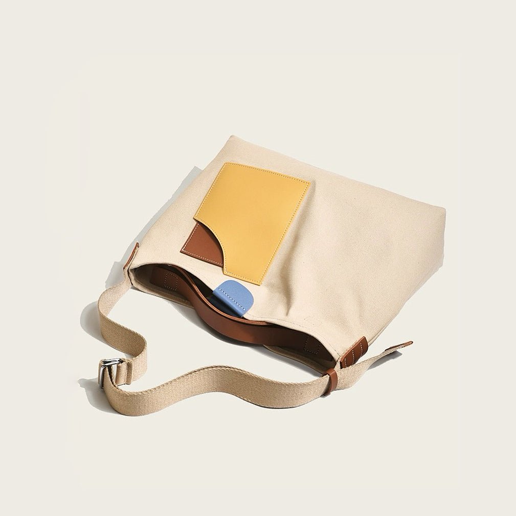 Women's Colour Block Canvas Tote