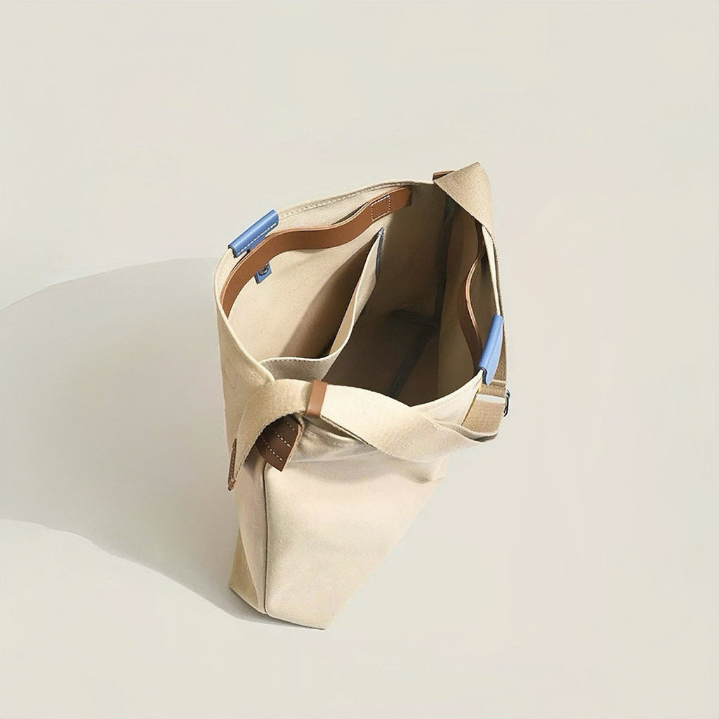 Women's Colour Block Canvas Tote