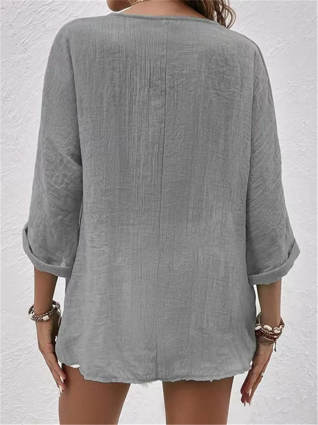 Women's Cotton Button-Front Top