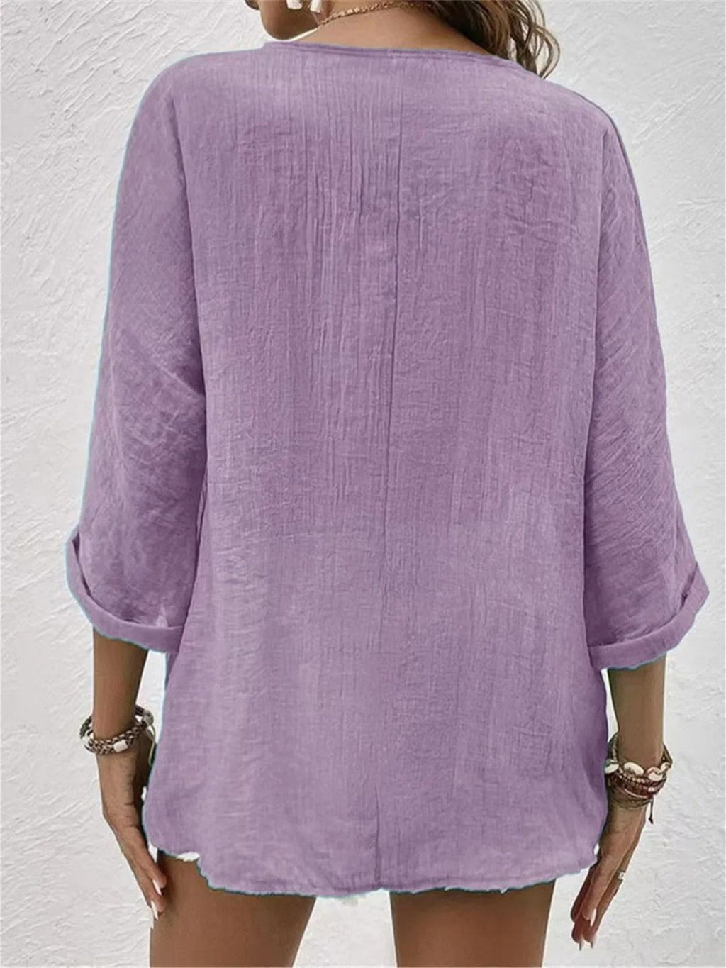 Women's Cotton Button-Front Top