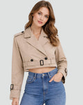 Women's Belted Double-Breasted Trench Coat
