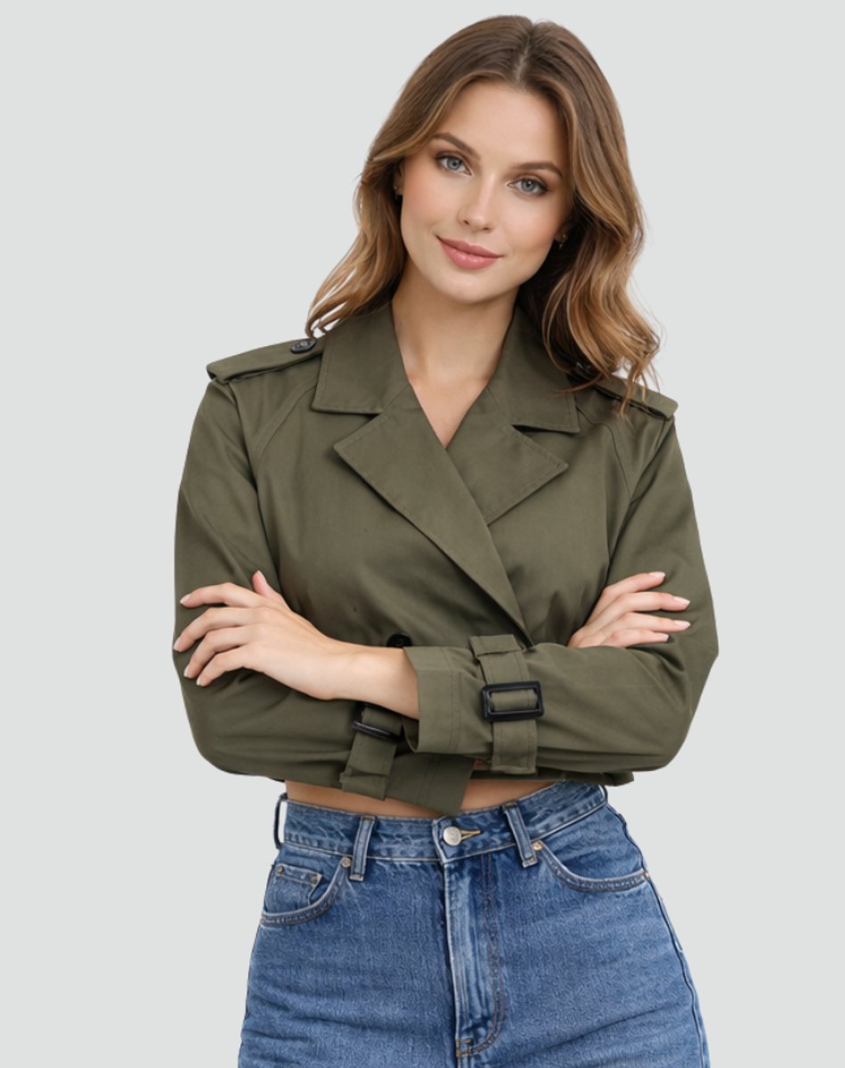 Women's Belted Double-Breasted Trench Coat