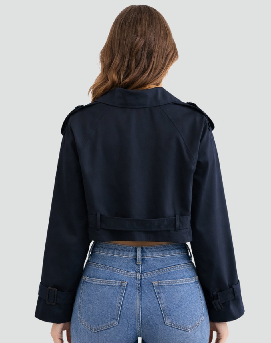 Women's Belted Double-Breasted Trench Coat