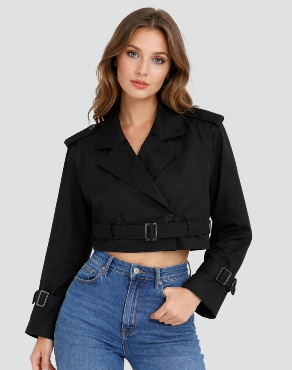 Women's Belted Double-Breasted Trench Coat