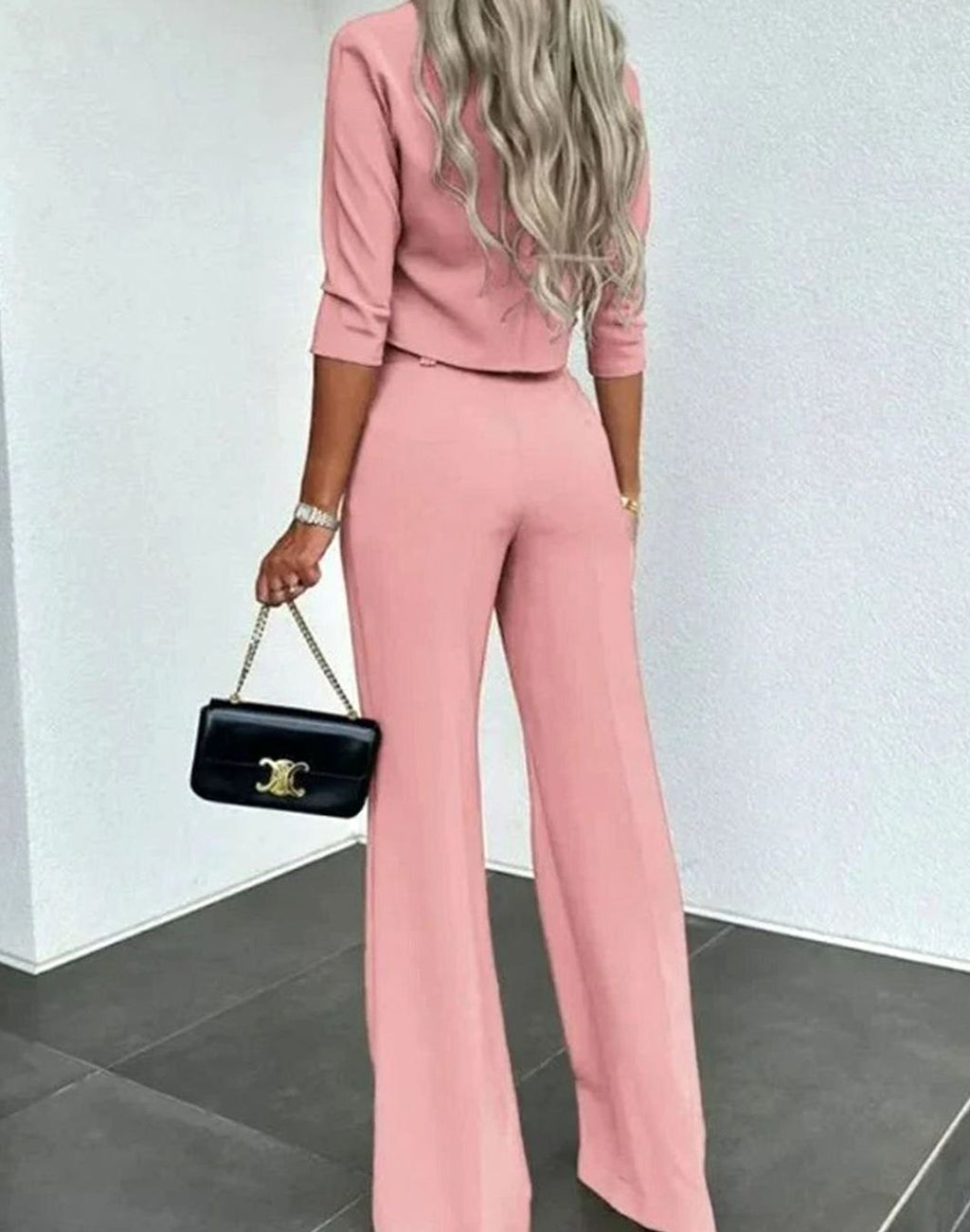 Women's Wide Leg Two-Piece Trouser Set