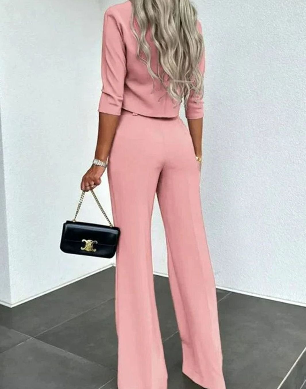 Women's Wide Leg Two-Piece Trouser Set