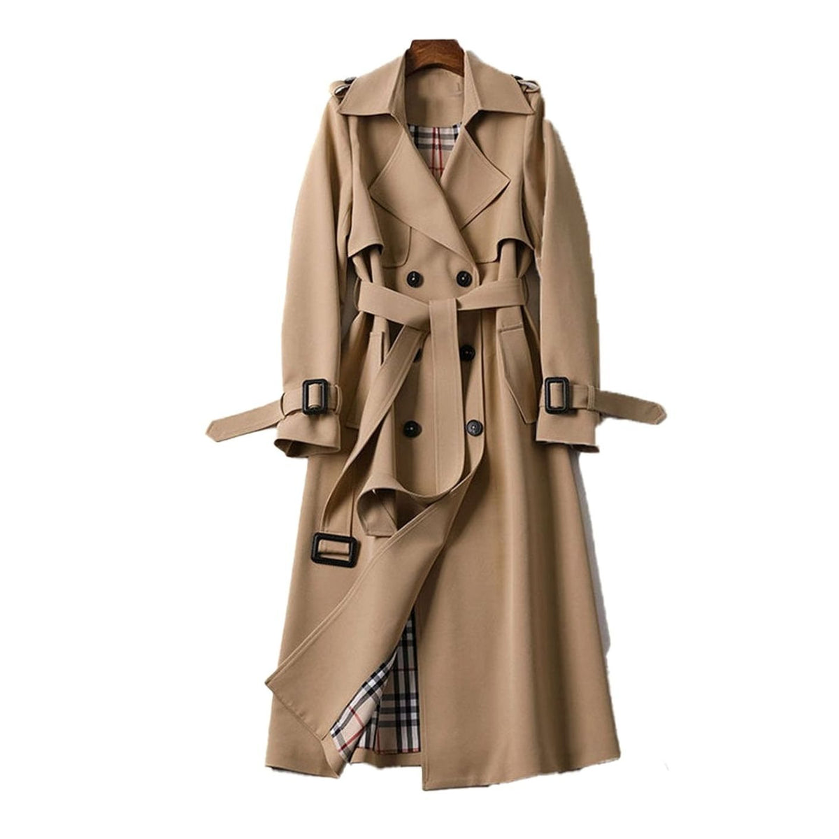 Women's Longline Belted Trench Coat