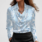 Women's Draped Satin Blouse