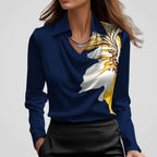 Women's Draped Satin Blouse