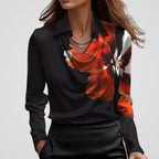 Women's Draped Satin Blouse