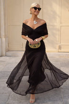 Women's Chiffon V-Neck Maxi Dress