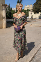 Women's Chiffon V-Neck Maxi Dress