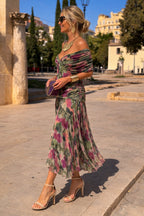 Women's Chiffon V-Neck Maxi Dress