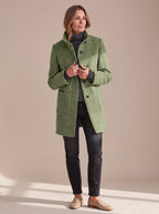 Women's Button-Front Stand-Collar Coat