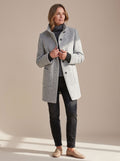 Women's Button-Front Stand-Collar Coat