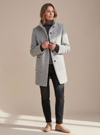 Women's Button-Front Stand-Collar Coat