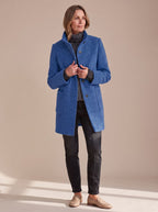 Women's Button-Front Stand-Collar Coat