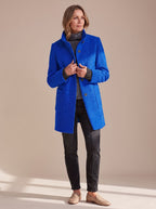 Women's Button-Front Stand-Collar Coat