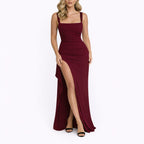 Women's Wedding Ruched Maxi Dress