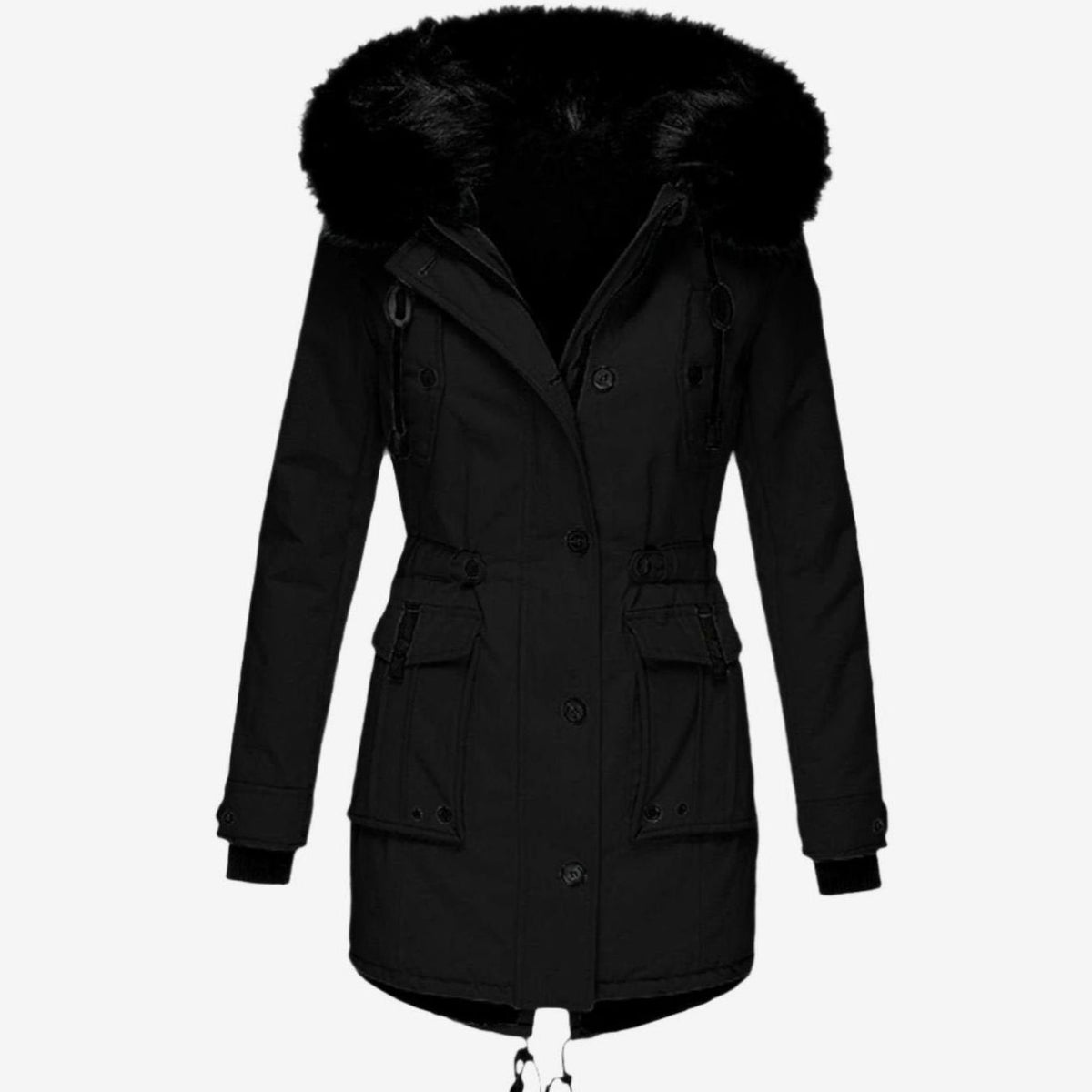 Women's Faux Fur Fitted Parka