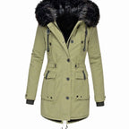 Women's Faux Fur Fitted Parka