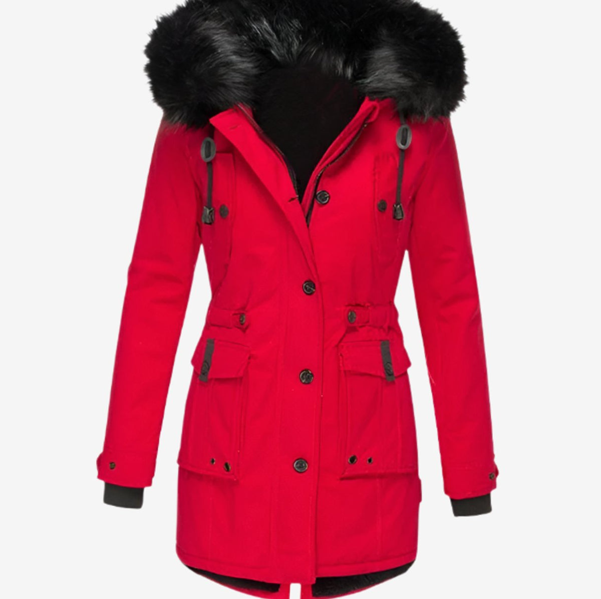 Women's Faux Fur Fitted Parka