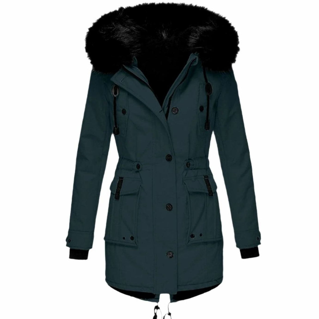 Women's Faux Fur Fitted Parka