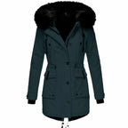 Women's Faux Fur Fitted Parka