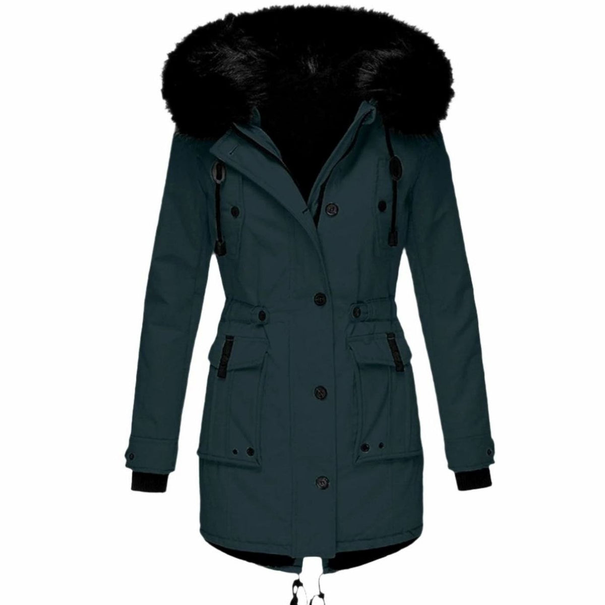 Women's Faux Fur Fitted Parka
