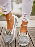 Women's Slip-On Buckle Loafers