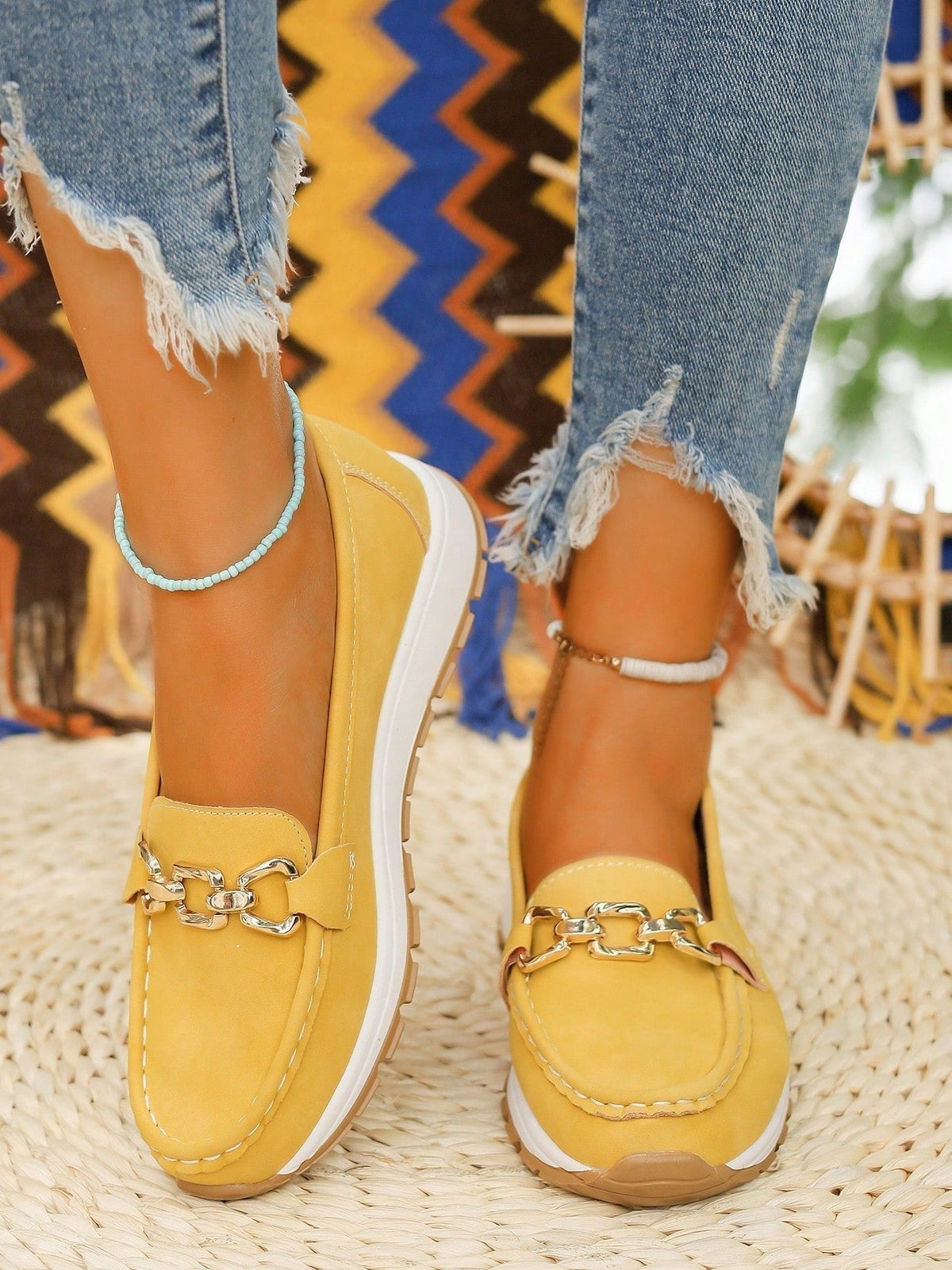 Women's Slip-On Buckle Loafers