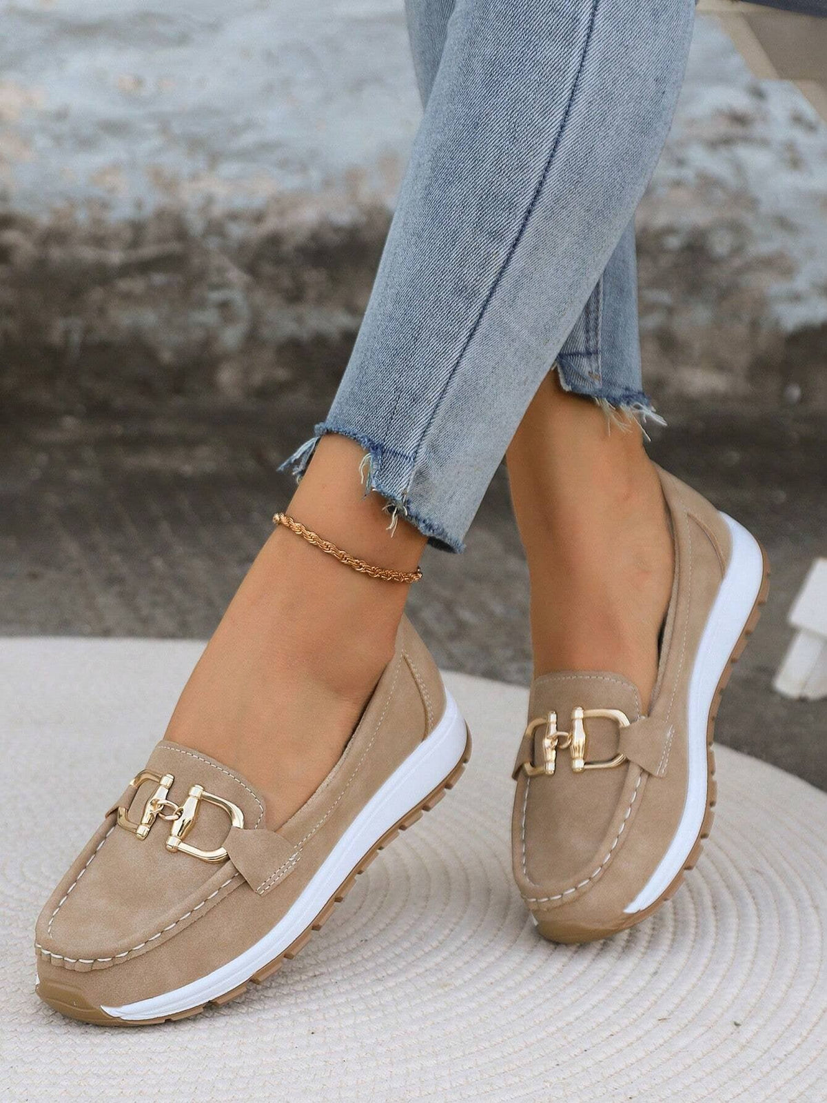 Women's Slip-On Buckle Loafers