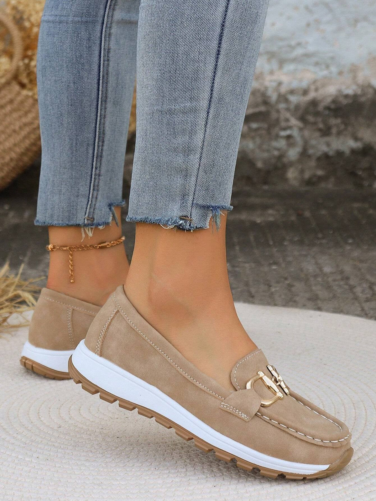 Women's Slip-On Buckle Loafers