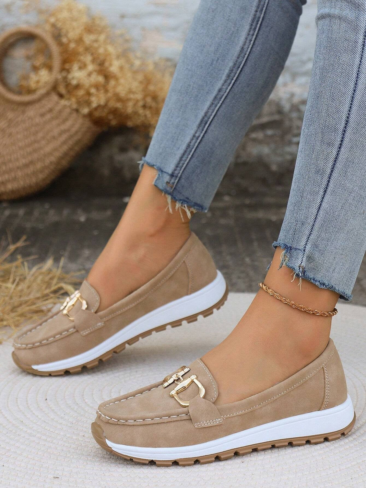 Women's Slip-On Buckle Loafers