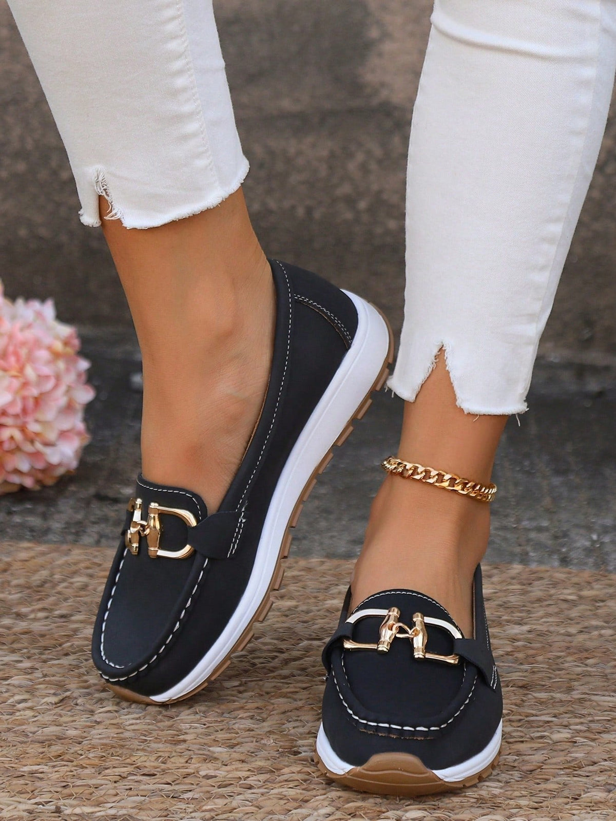 Women's Slip-On Buckle Loafers
