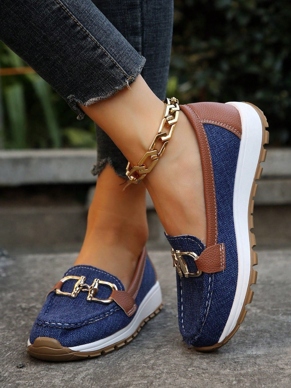 Women's Slip-On Buckle Loafers