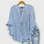 Women's Ruffle Sleeve Floral Blouse