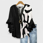 Women's Ruffle Sleeve Floral Blouse