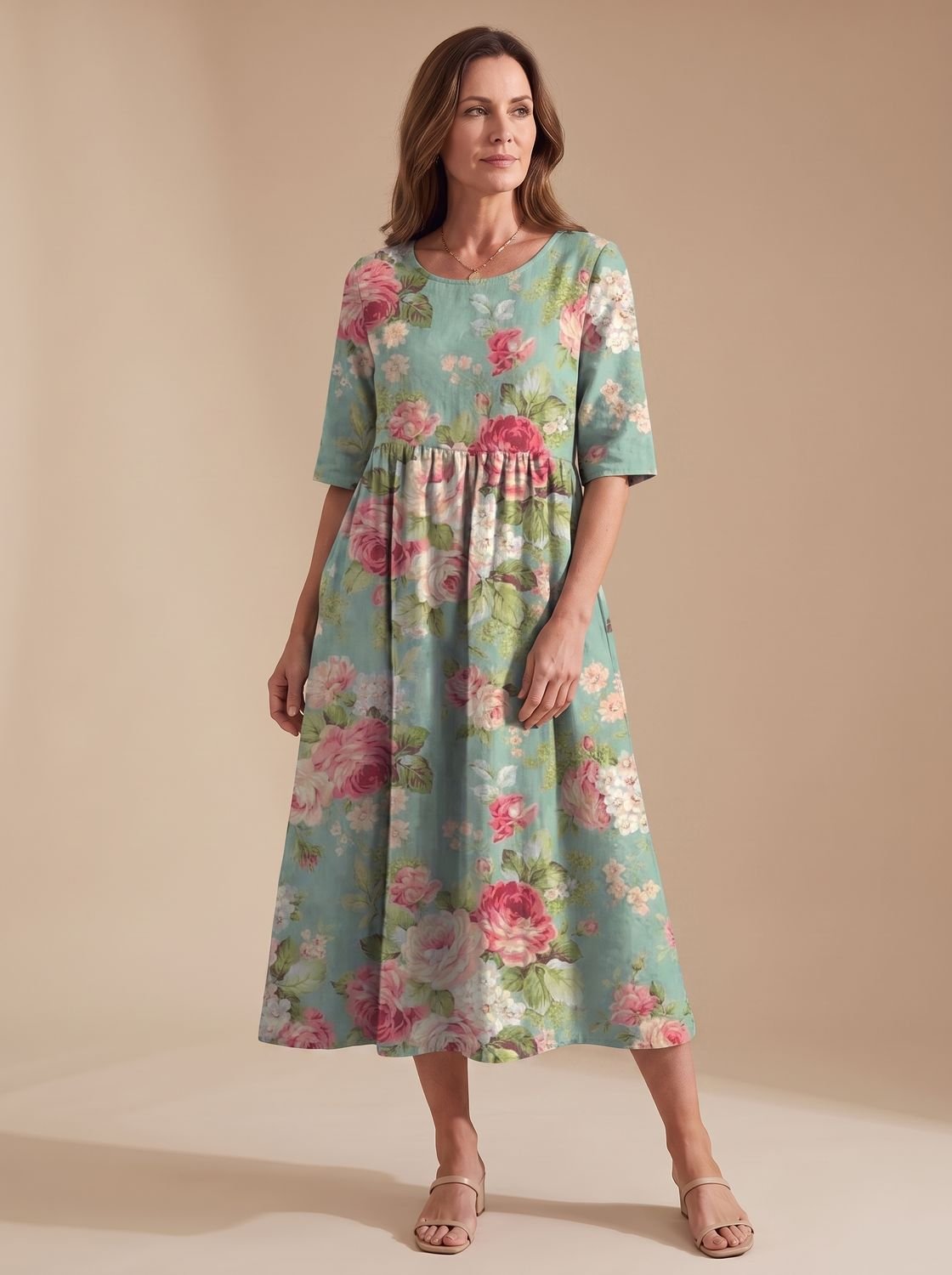 Women's Floral Embroidered Occasion Dress